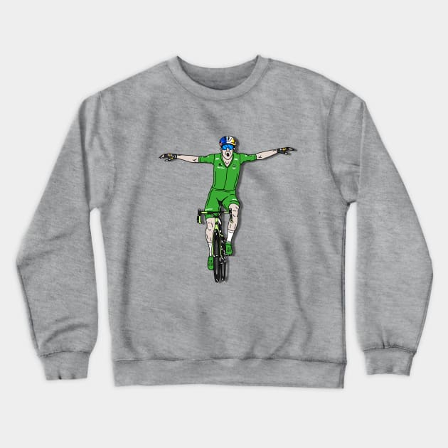 Wout Van Aert Tour de France 2022 - Green jersey champion Crewneck Sweatshirt by p3p3ncil